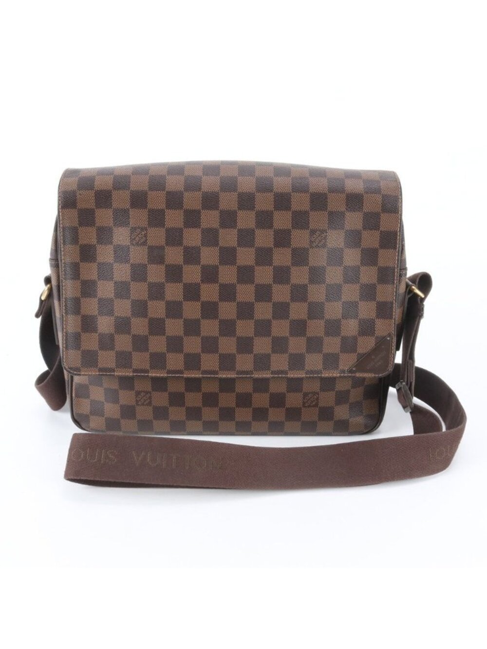 Louis Vuitton Damier Shelton MM Leather Shoulder Bag Crossbody Business